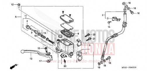 MAITRE-CYLINDRE FREIN AV. CB5002 de 2002